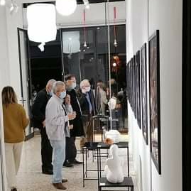 Teta Art Space: visitors viewing gallery exhibition