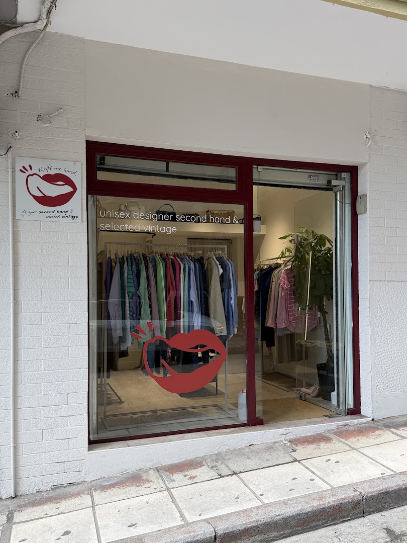 Thrift Me Hard: clear storefront photo showing shop