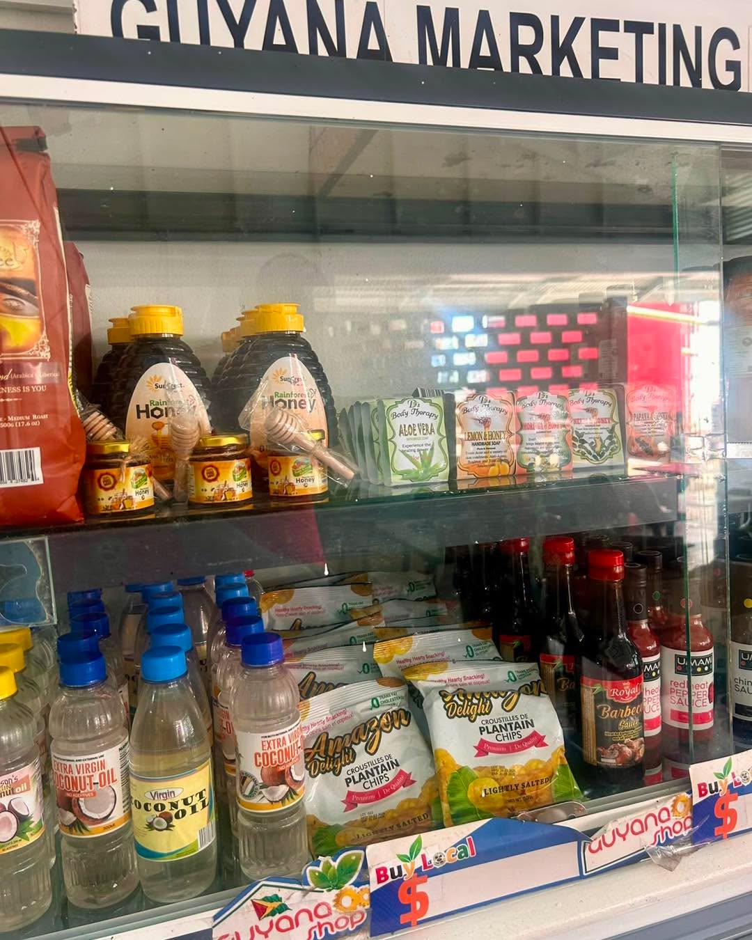 Guyana Shop Bartica: clear display of shop products