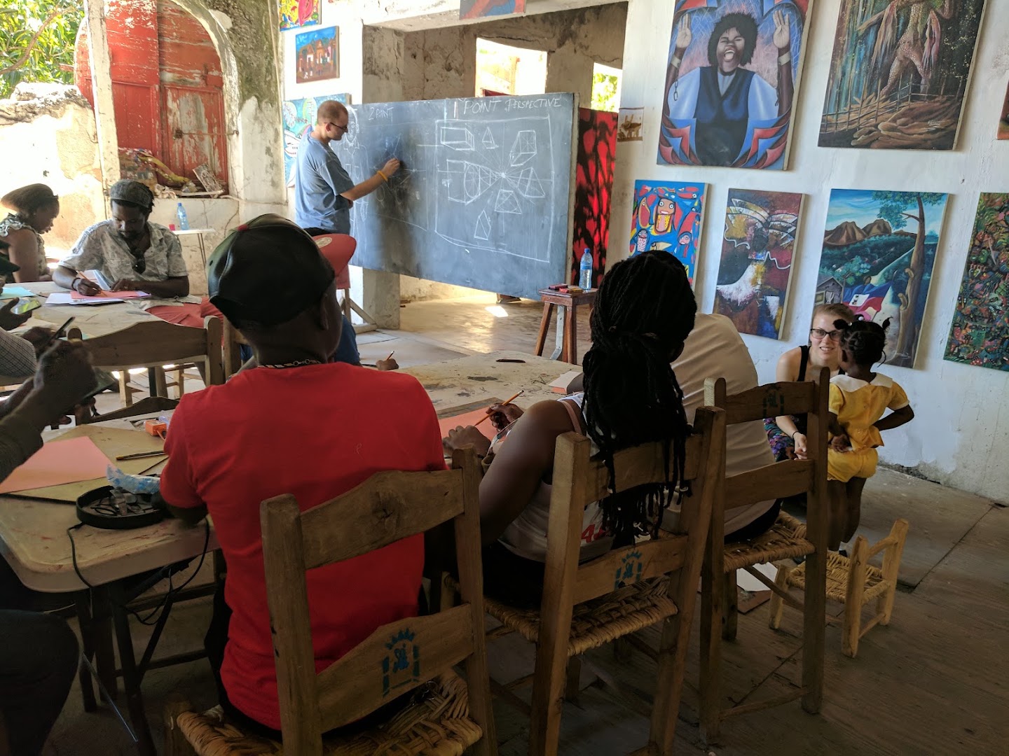Jacmel Arts Center: active art workshop environment