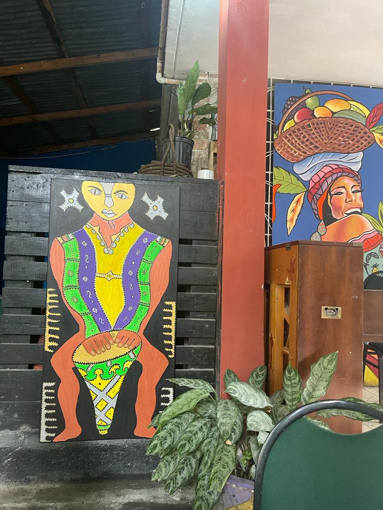 Lakou Trankil: venue's vibrant artistic atmosphere