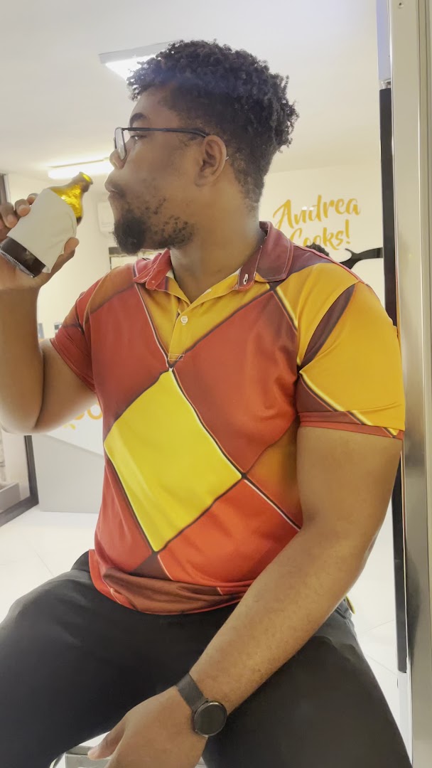 Andrea Cooks It: customer enjoying drink at venue
