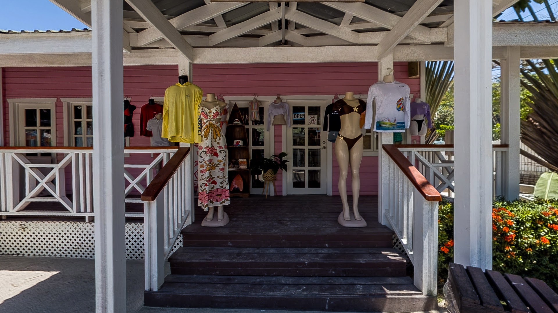 Island Life Shop: clear storefront and product display