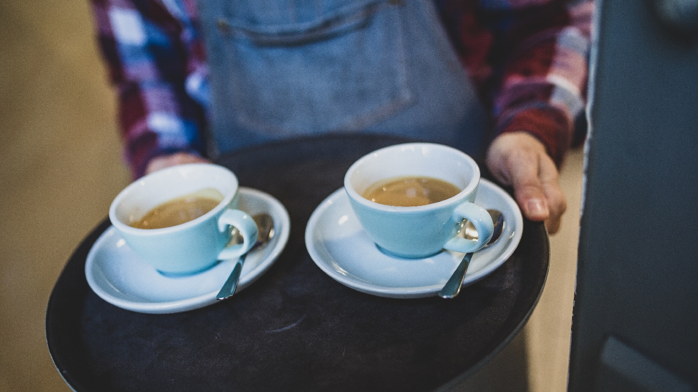 Kék Elefánt Kávézó: professional photo of served coffee