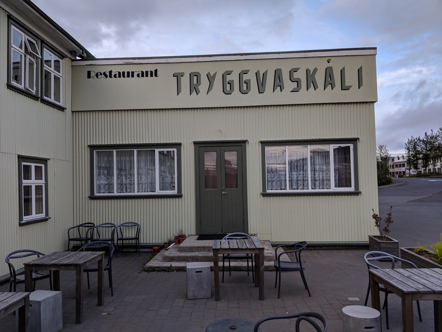 Tryggvaskáli: clear exterior shot of restaurant