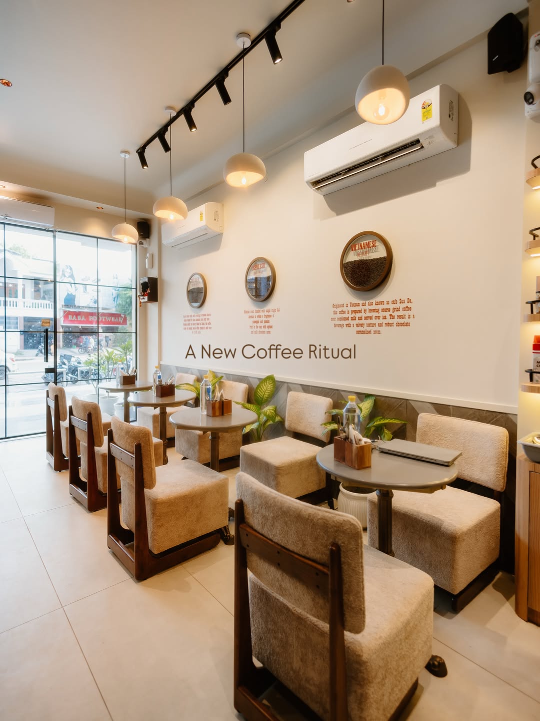Love Over Coffee: clean and inviting interior shot