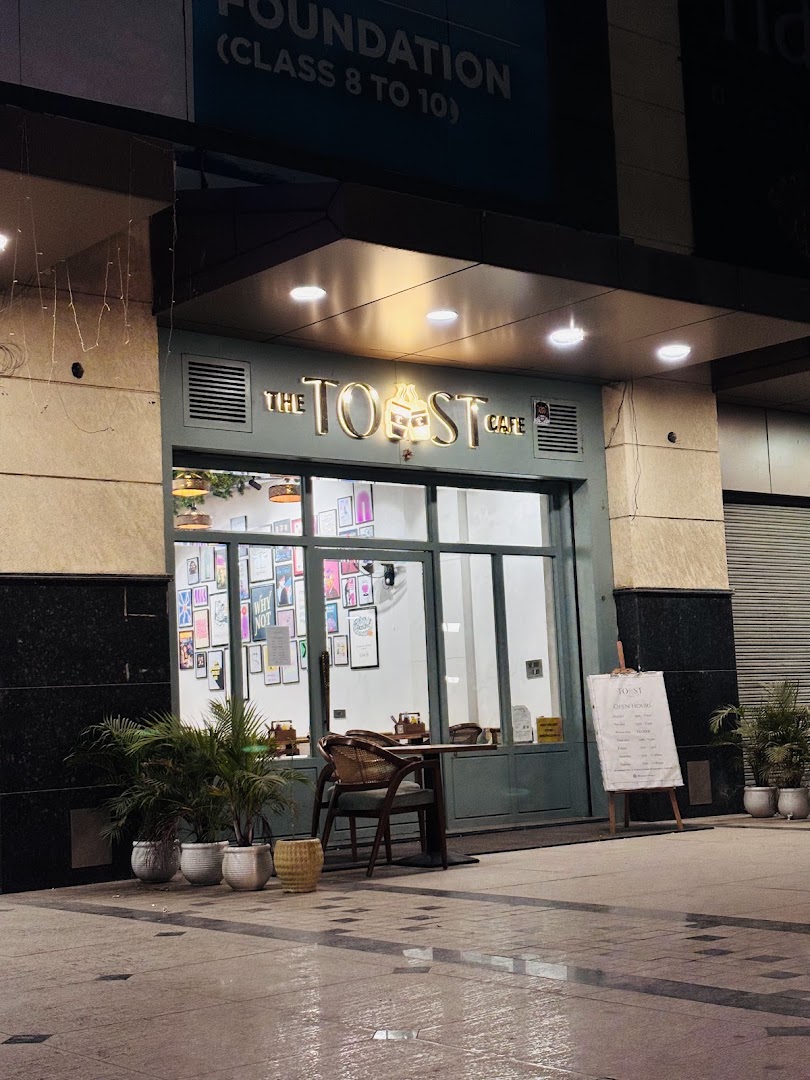 The Toast Cafe: clear, inviting exterior cafe shot