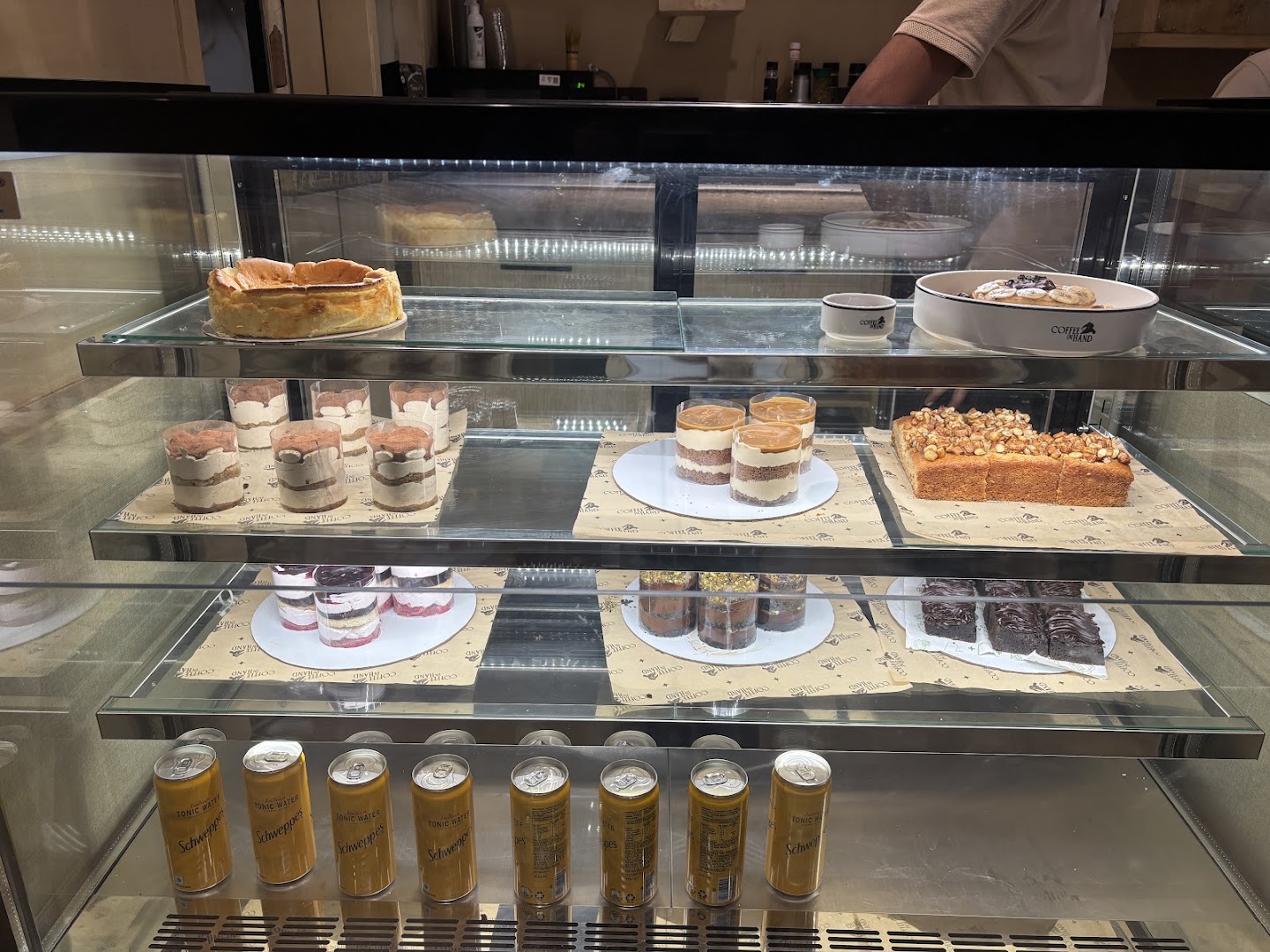 Coffee in Hand: clear display of food items