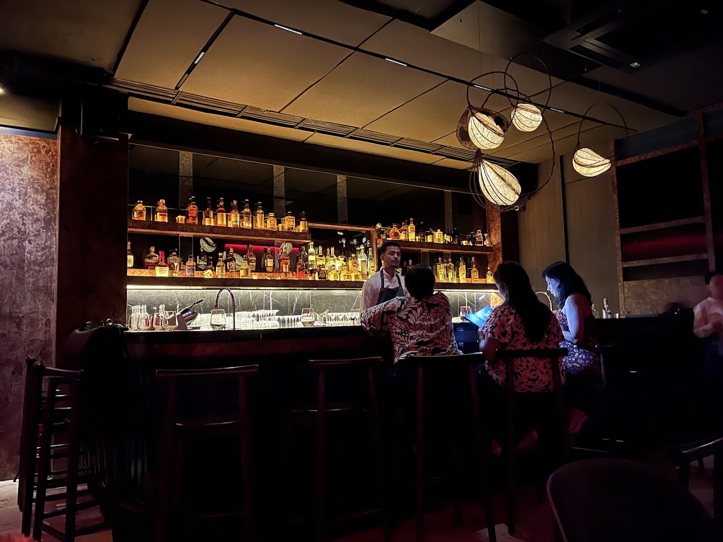Bar Sama: atmospheric shot of bar interior