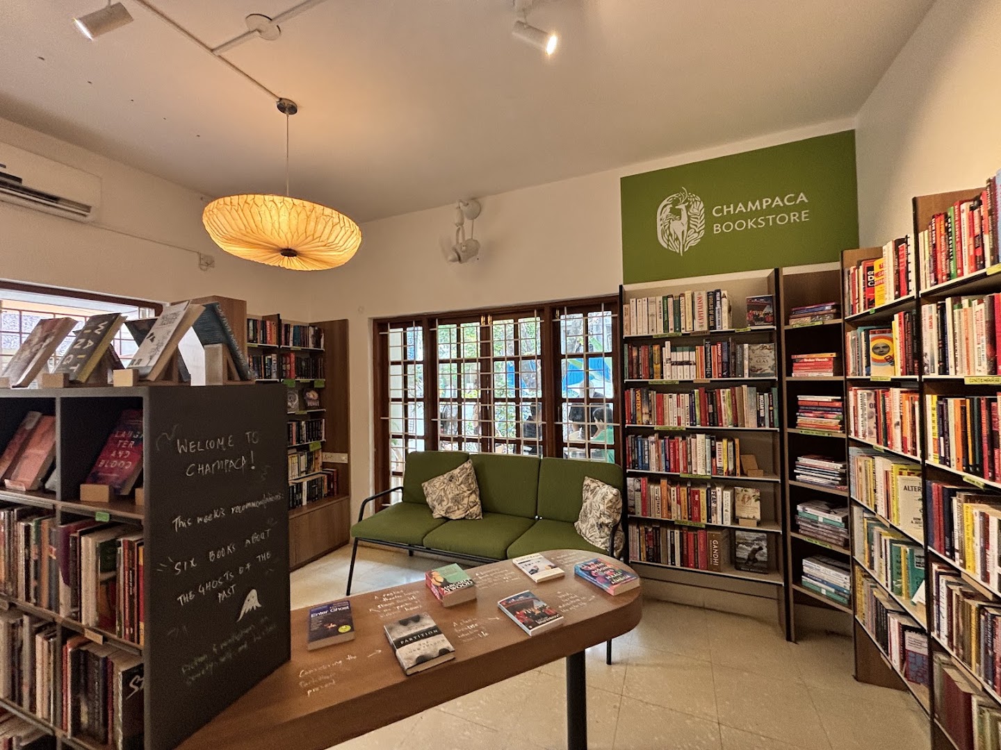 Champaca Bookstore Indiranagar: inviting and clear bookstore interior