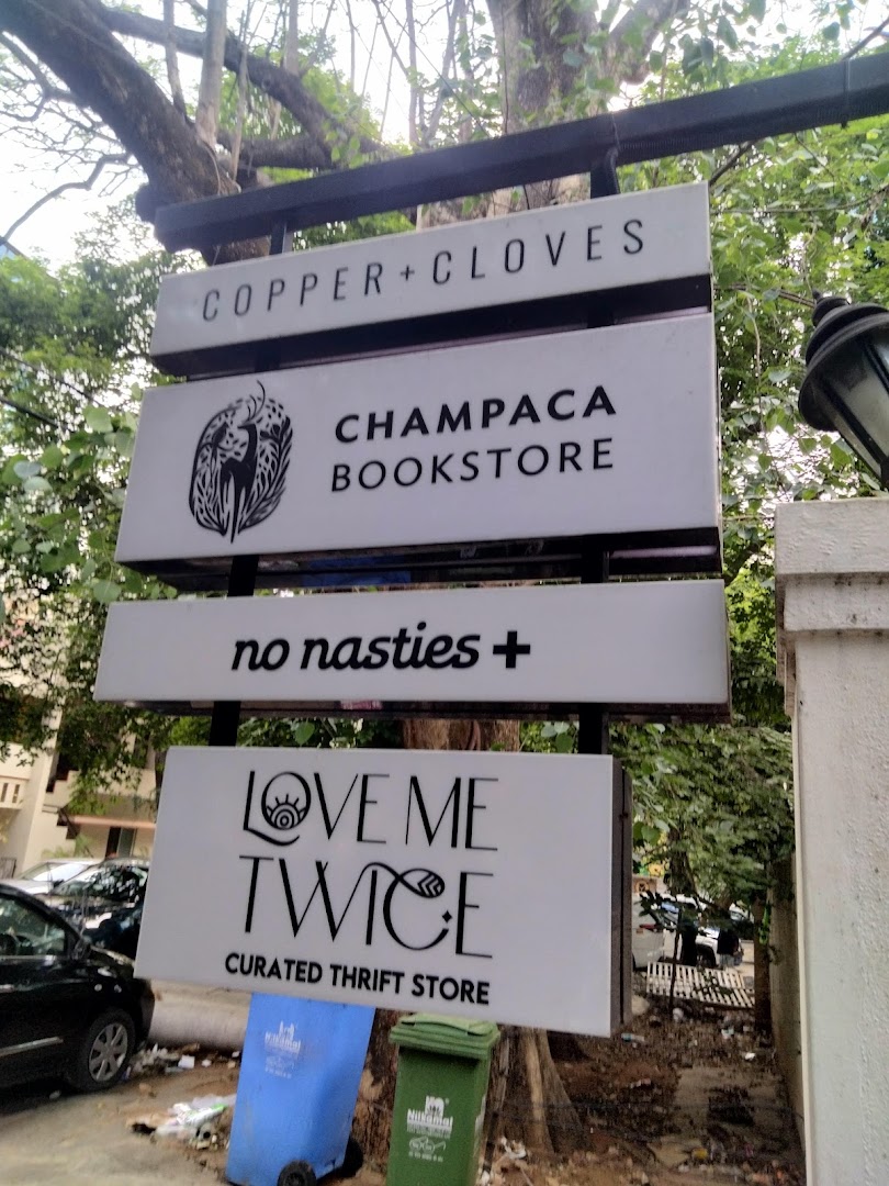 Champaca Bookstore Indiranagar: clear signage identifies the shop location
