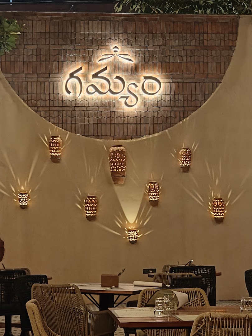 Gamyam Telugu Kitchen: attractive interior with restaurant branding