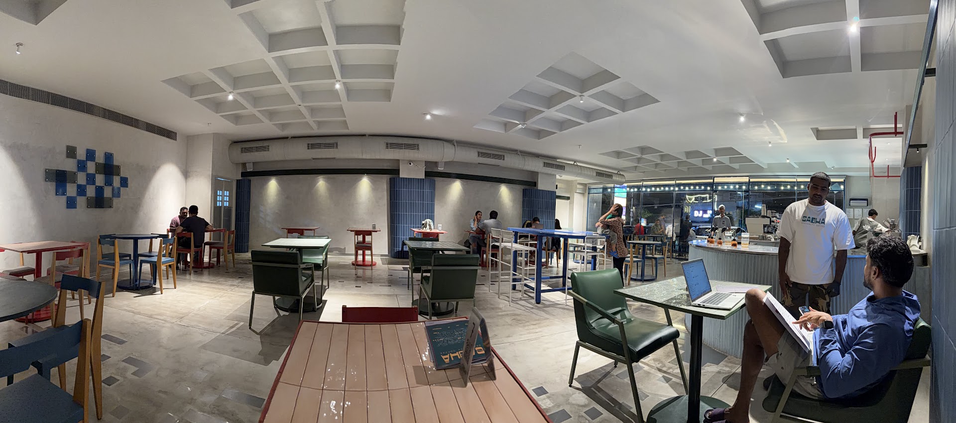 Sabhā Specialty Coffee: clear, professional interior atmosphere shot