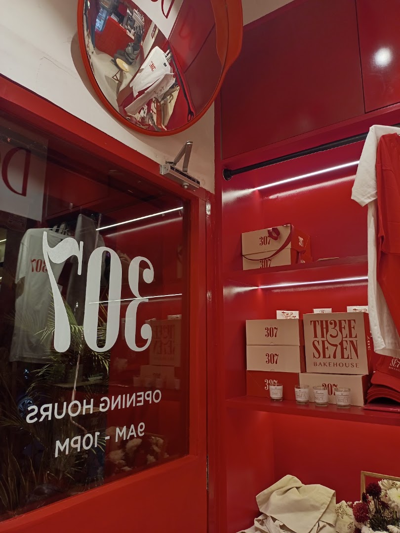 ThreeOseven Bakehouse: interior and branded merchandise
