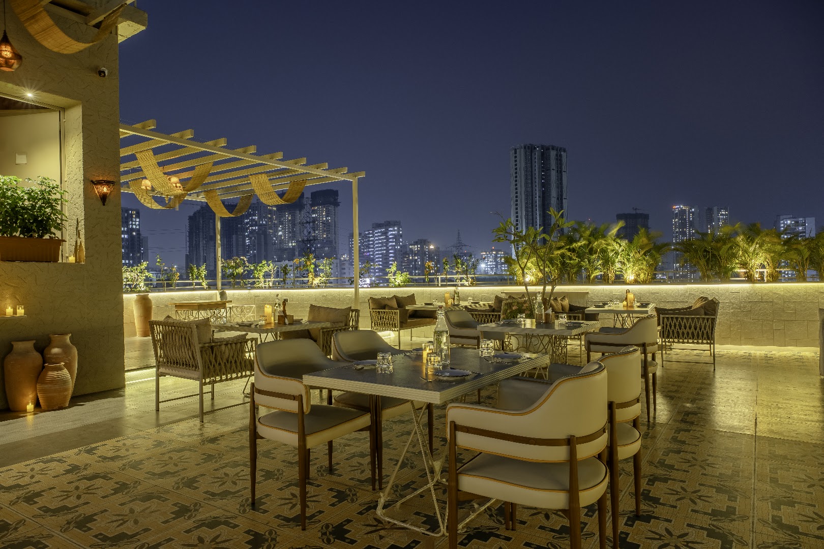 Rootopia: beautiful professional rooftop restaurant shot