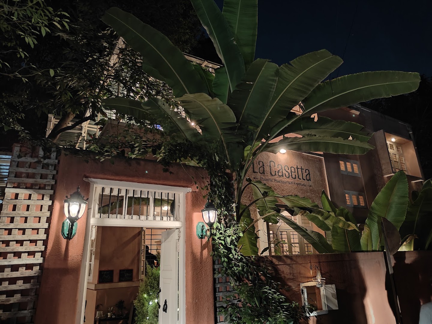 La Casetta: attractive night shot of exterior