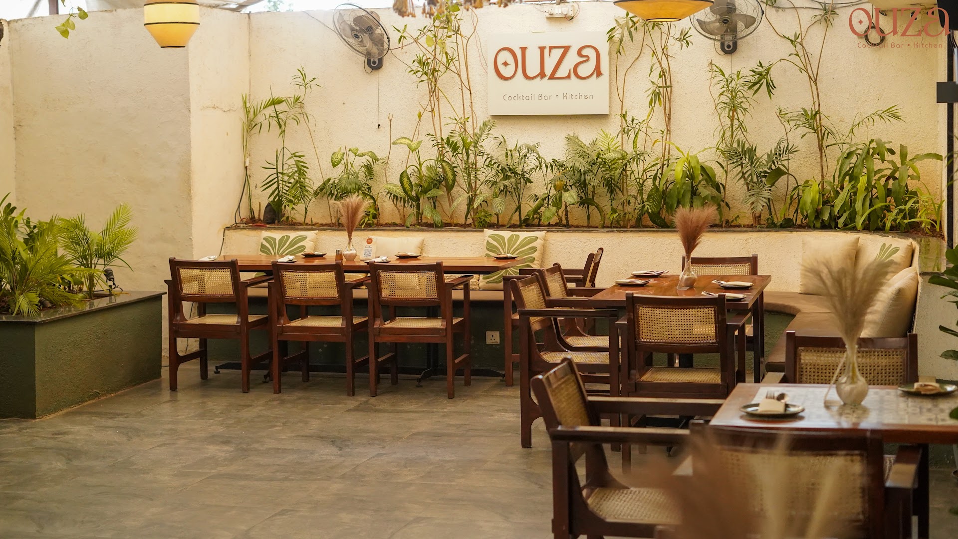 Ouza: clear, inviting venue interior photo