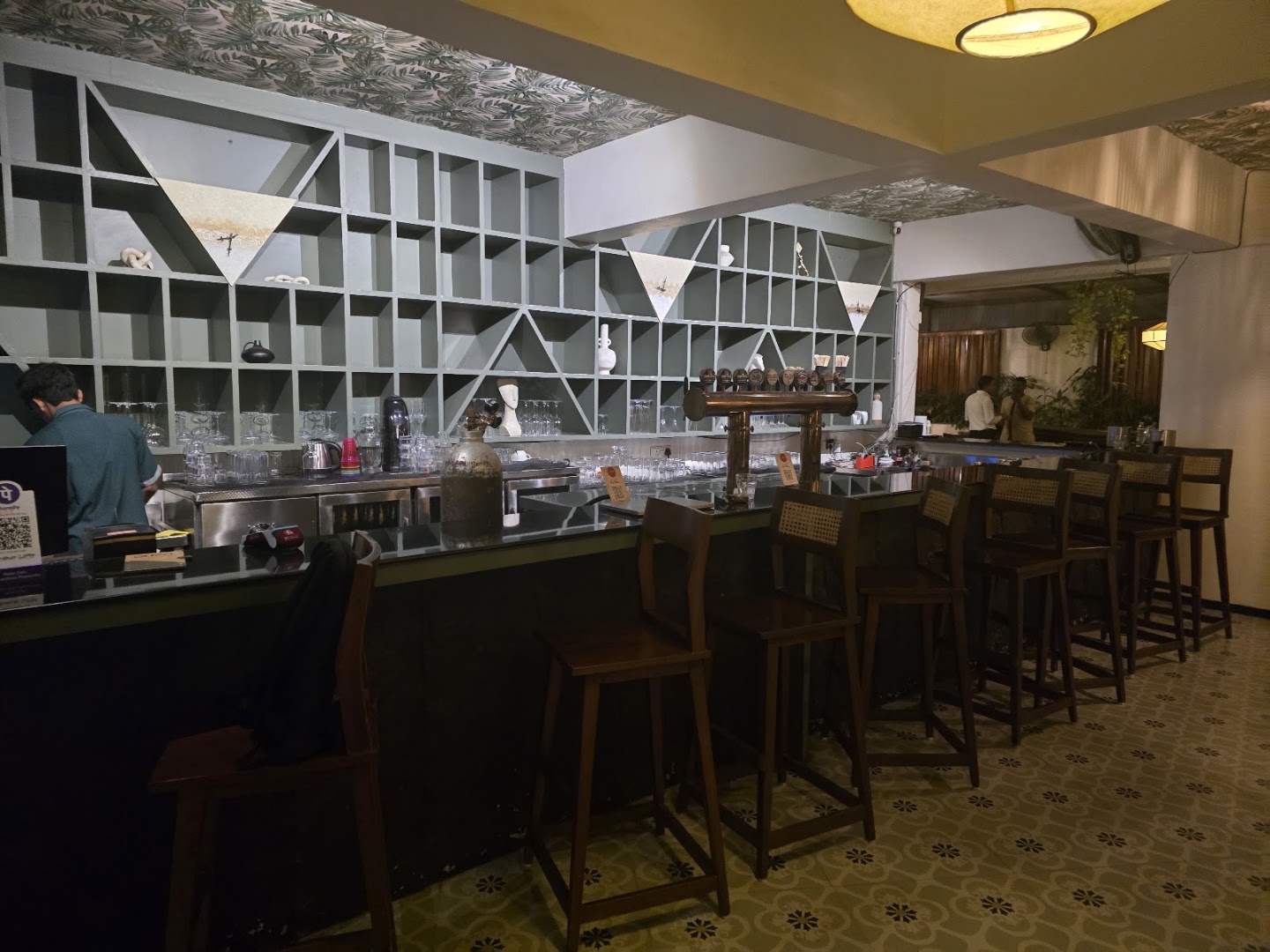 Ouza: clear shot of bar interior