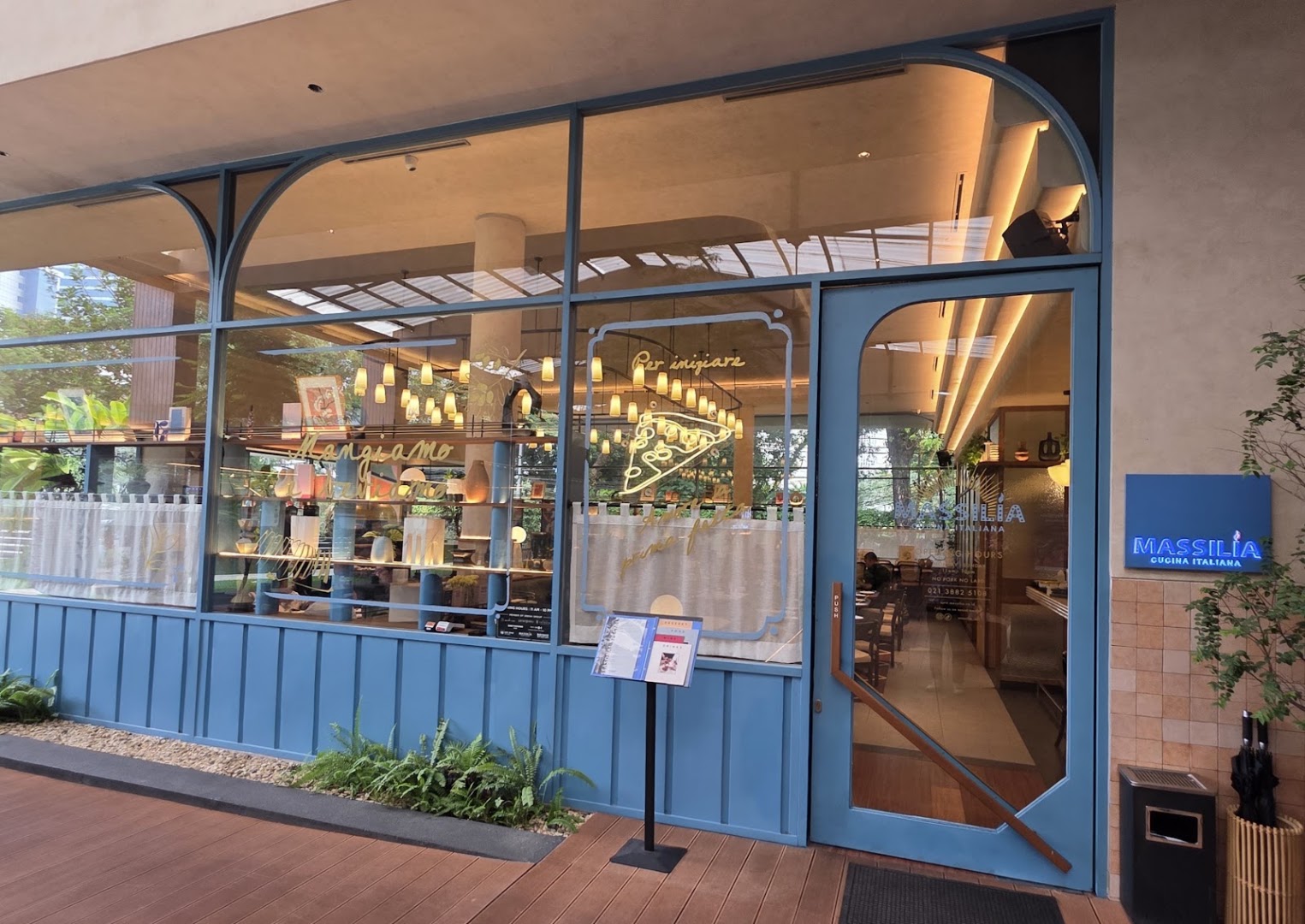 Massilia Cucina Italiana: clear, professional exterior restaurant shot