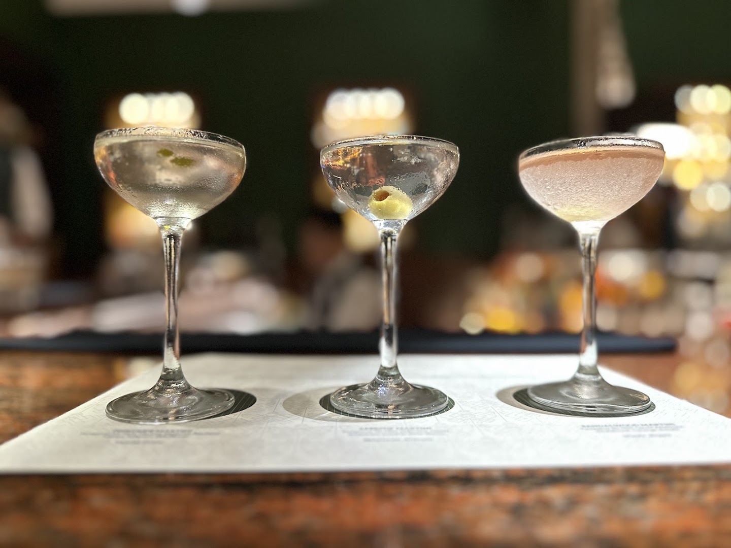 Pinstripe Bar: high quality cocktail flight photo