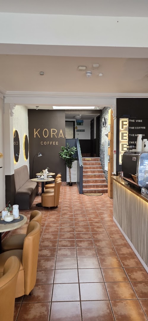 Kora Coffee: clear, professional interior shot