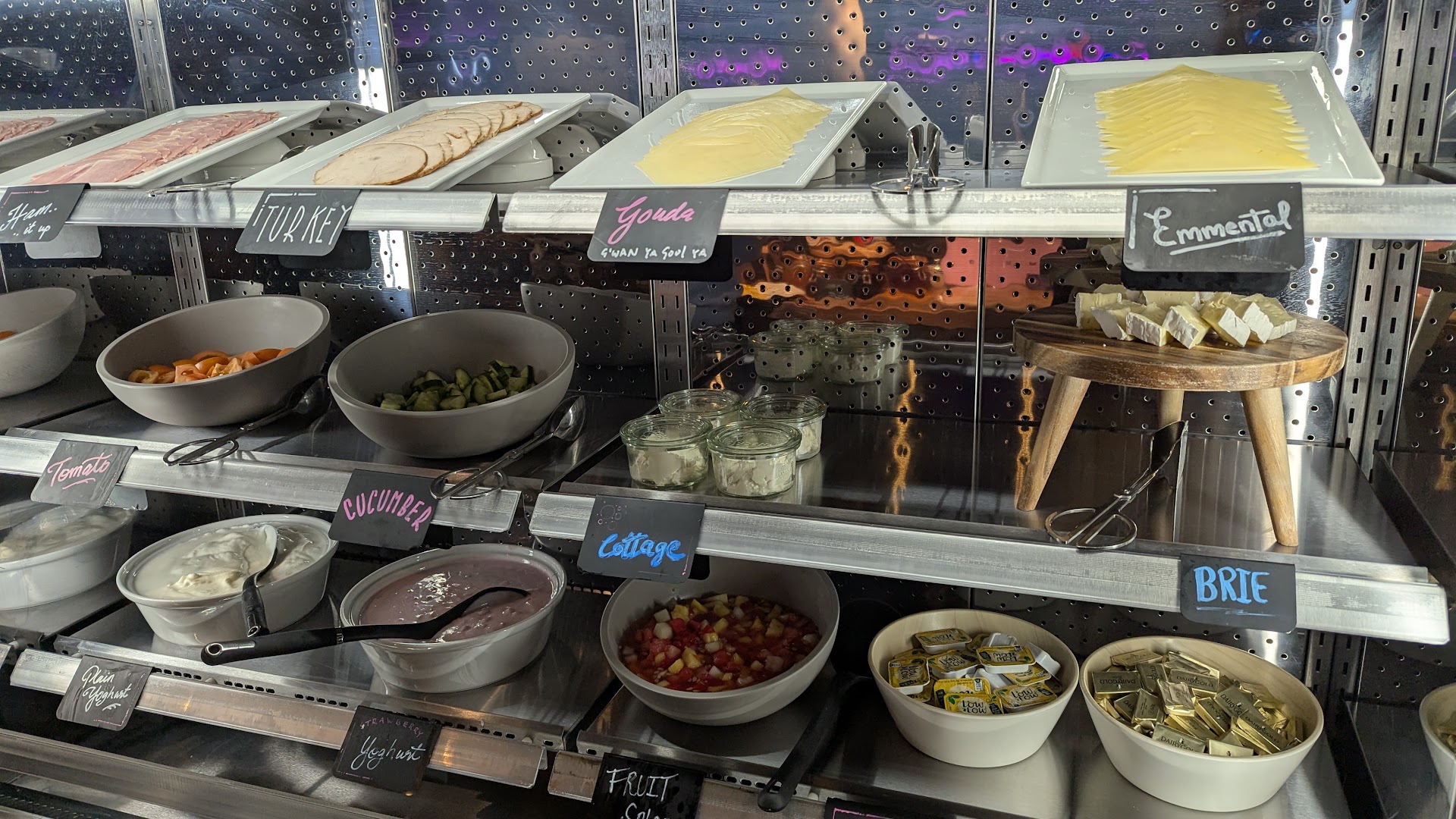Moxy Cork: appetizing hotel breakfast buffet display