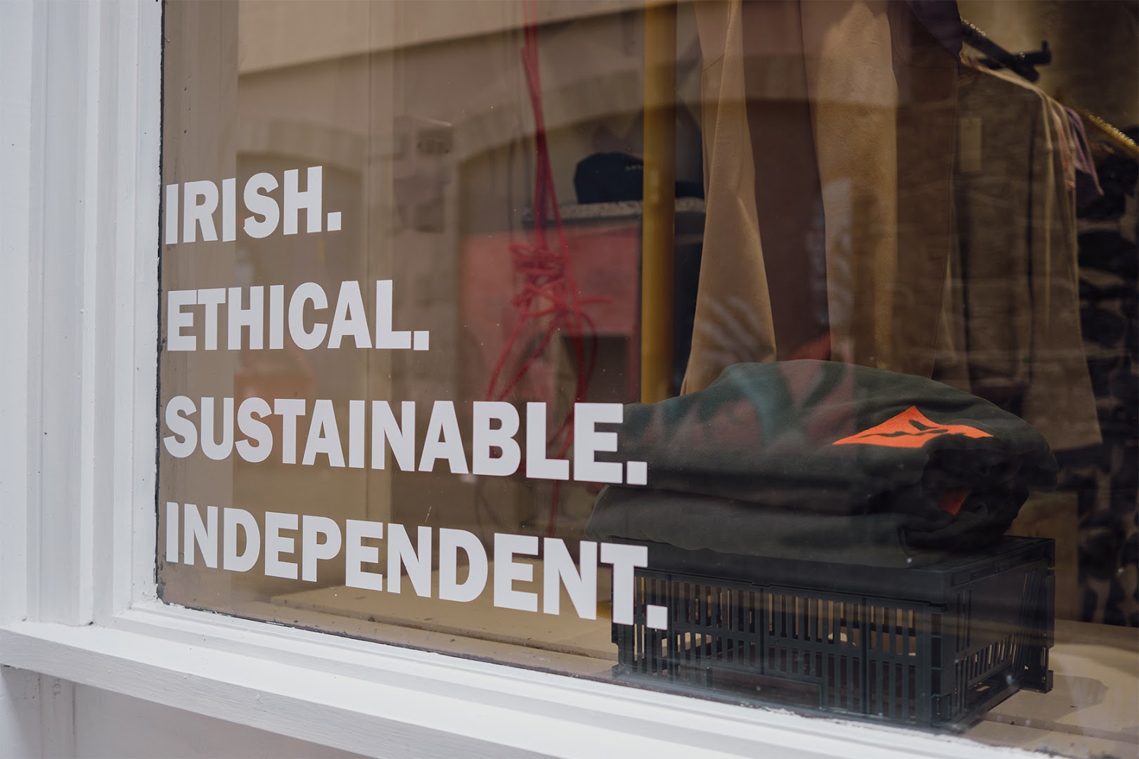 Fresh Cuts Clothing: clear storefront display photo