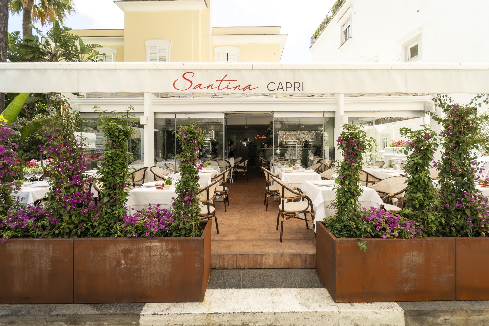 Santina Capri: professional, inviting restaurant exterior shot