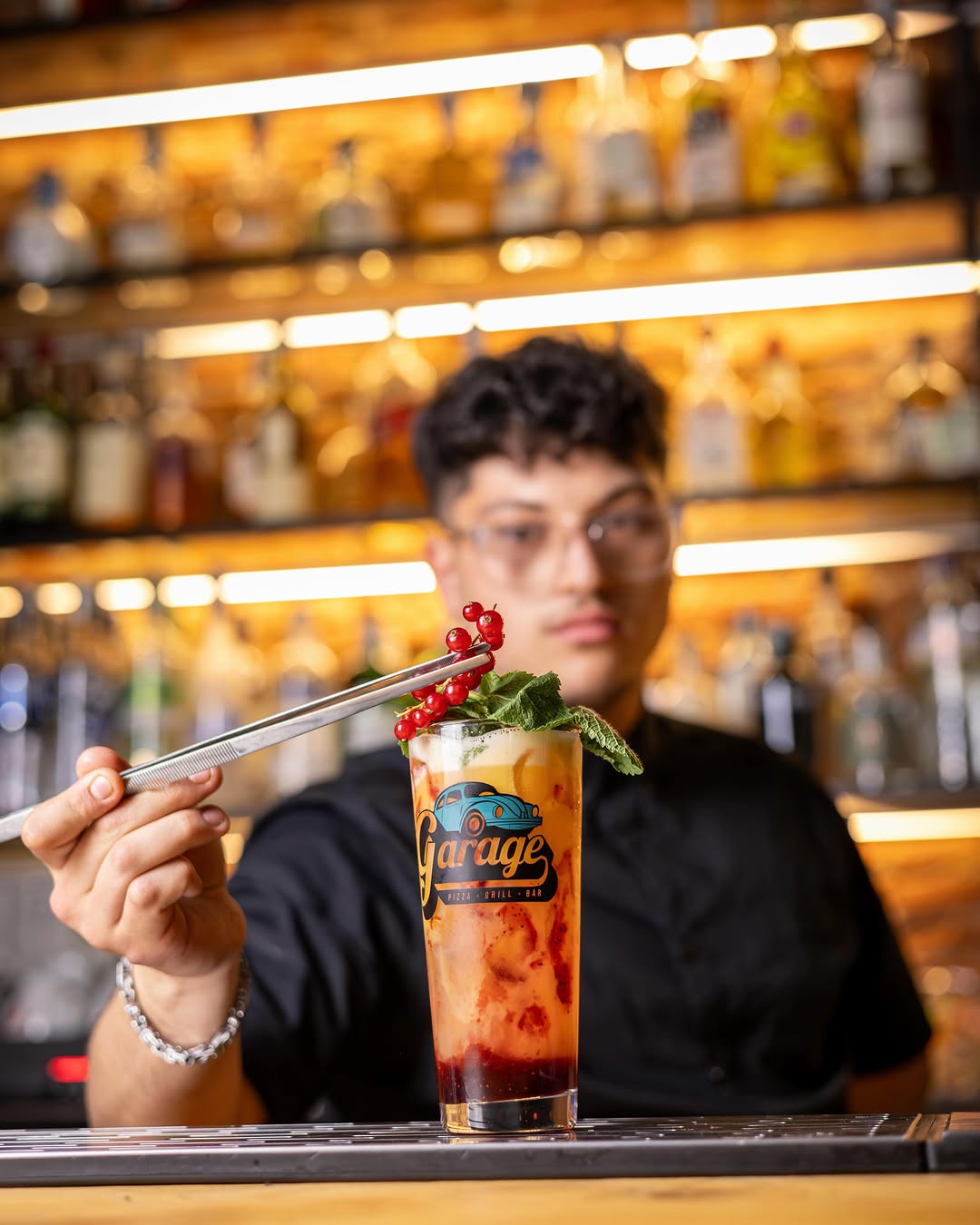 Garage: professional photo of signature cocktail