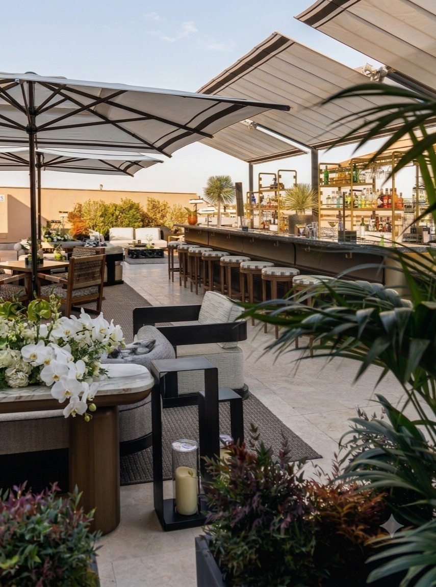 Nobu Roma: beautiful professional shot of terrace