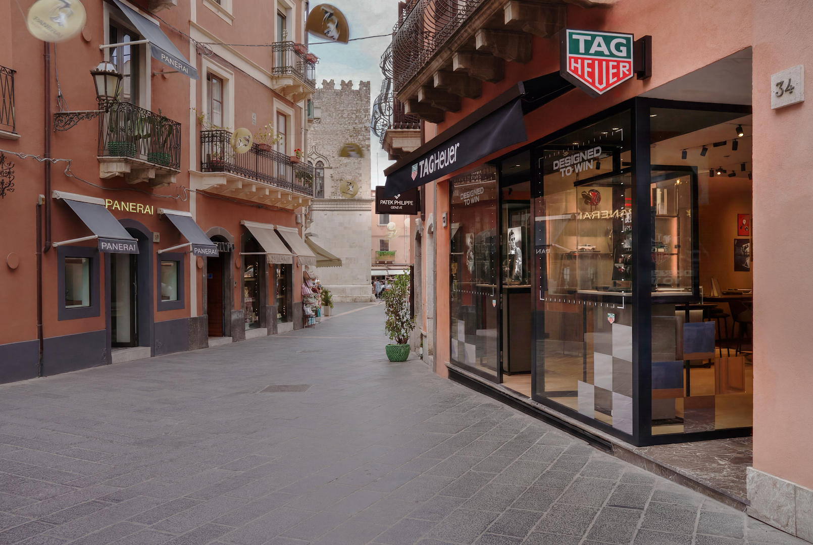 Rocca Boutique TAG Heuer: clear storefront and inviting atmosphere