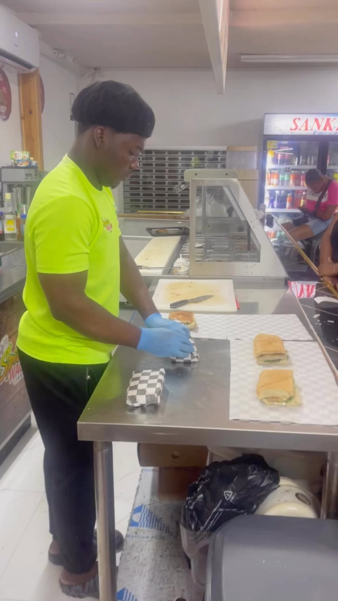 Spice Waggon Jamaica: staff preparing food professionally