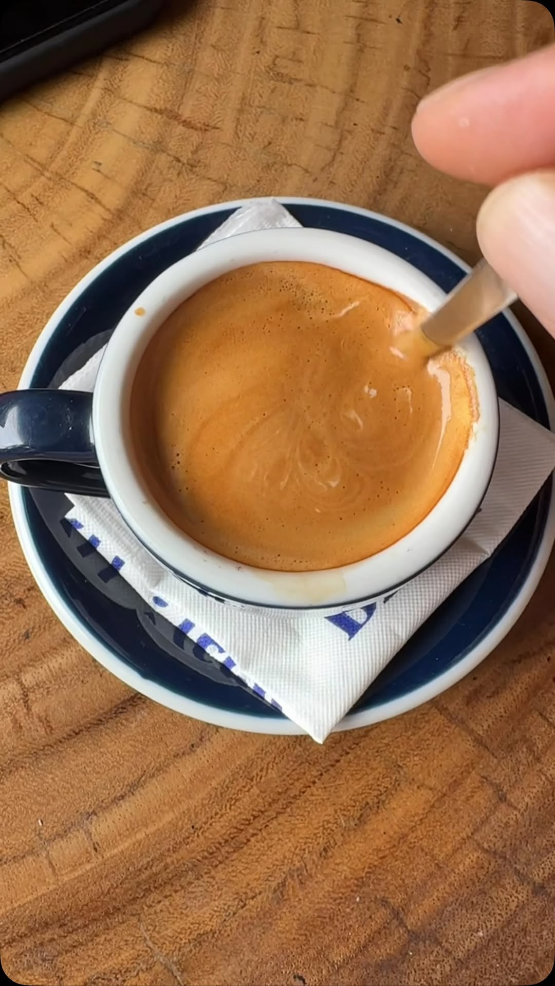 Cafe Blue Whitter Village: appetizing close-up of coffee drink