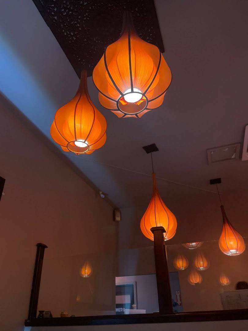 Mystic Thai Montego Bay: atmospheric lighting enhances restaurant interior