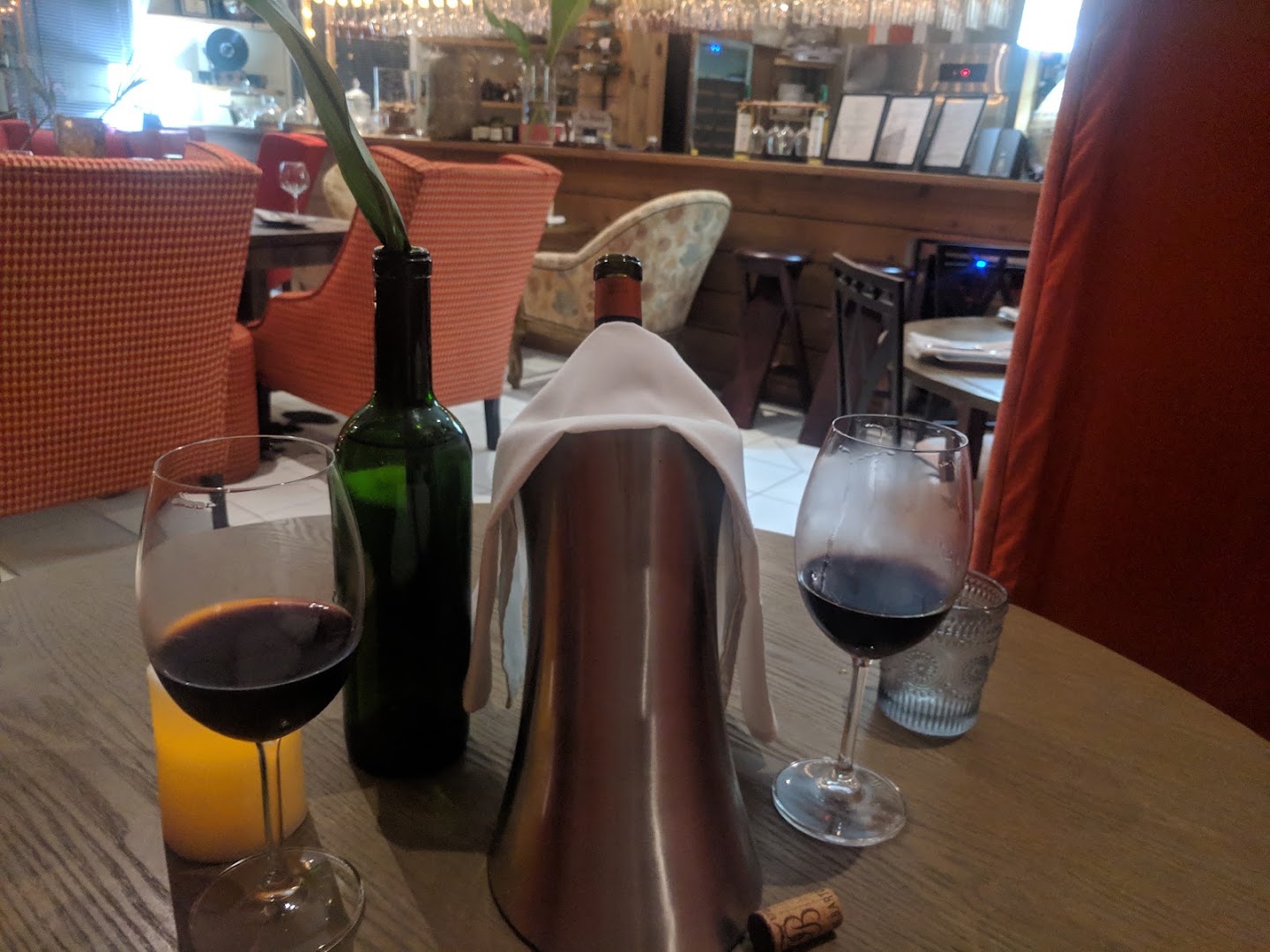 Wine With Me: inviting atmosphere with wine service