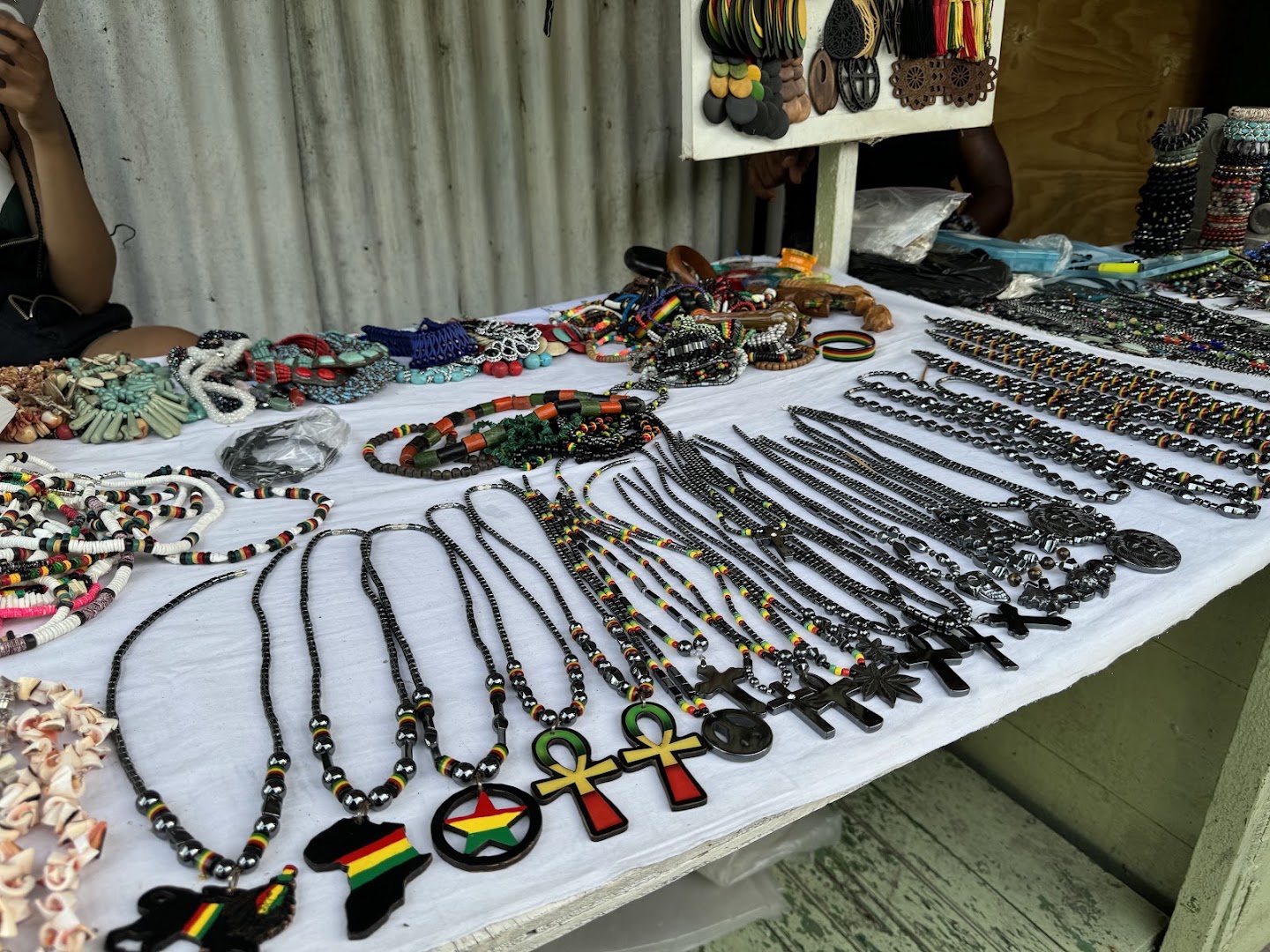 Ocho Rios Craft Market: clear display of shop products