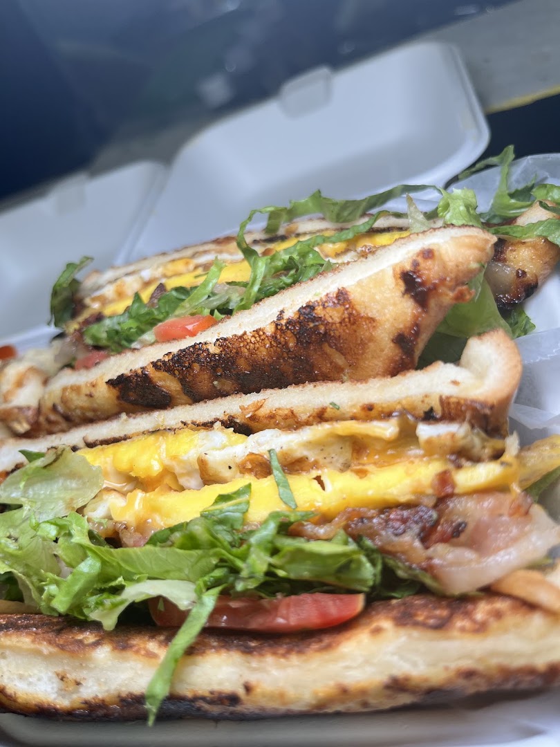 Saucy Bites & Smoothie Bar: appetizing photo of breakfast sandwich