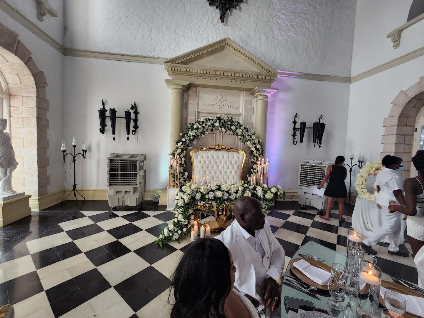 Trident Castle: venue interior and event setup