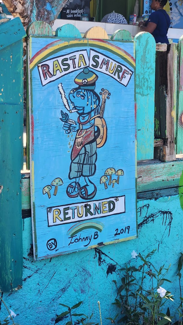 Smurf's Cafe: venue's unique exterior signage