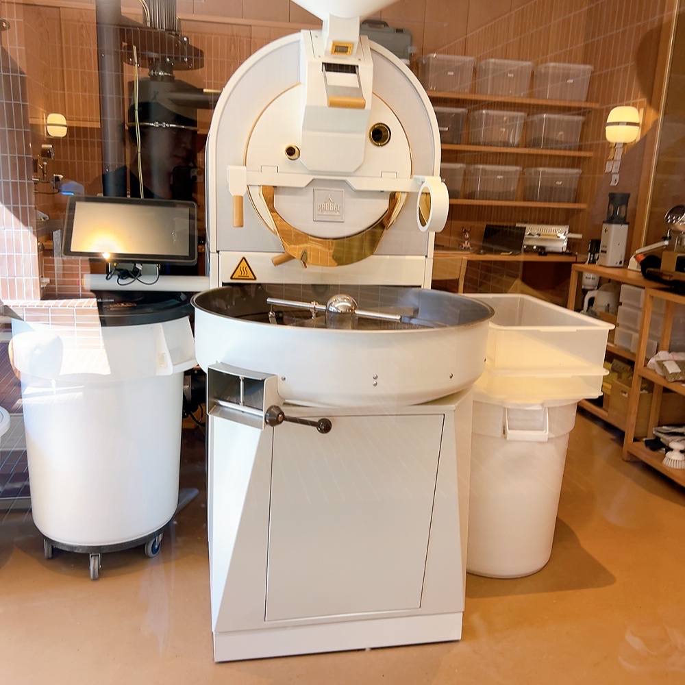Sym Coffee Roasters: professional shot of coffee roaster