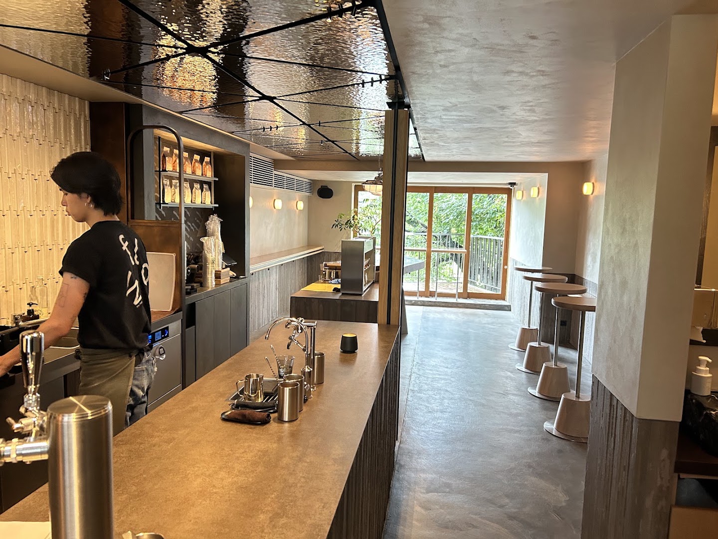 flow by nozy coffee: clear, professional interior shot