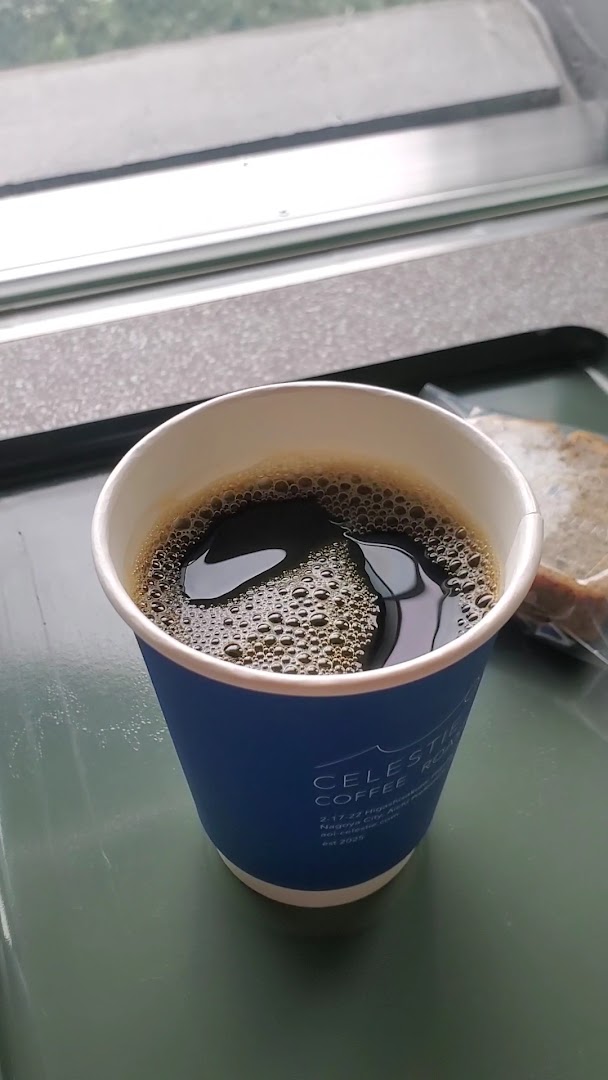 AOI CELESTIE COFFEE ROASTERY: appetizing coffee and branding visible