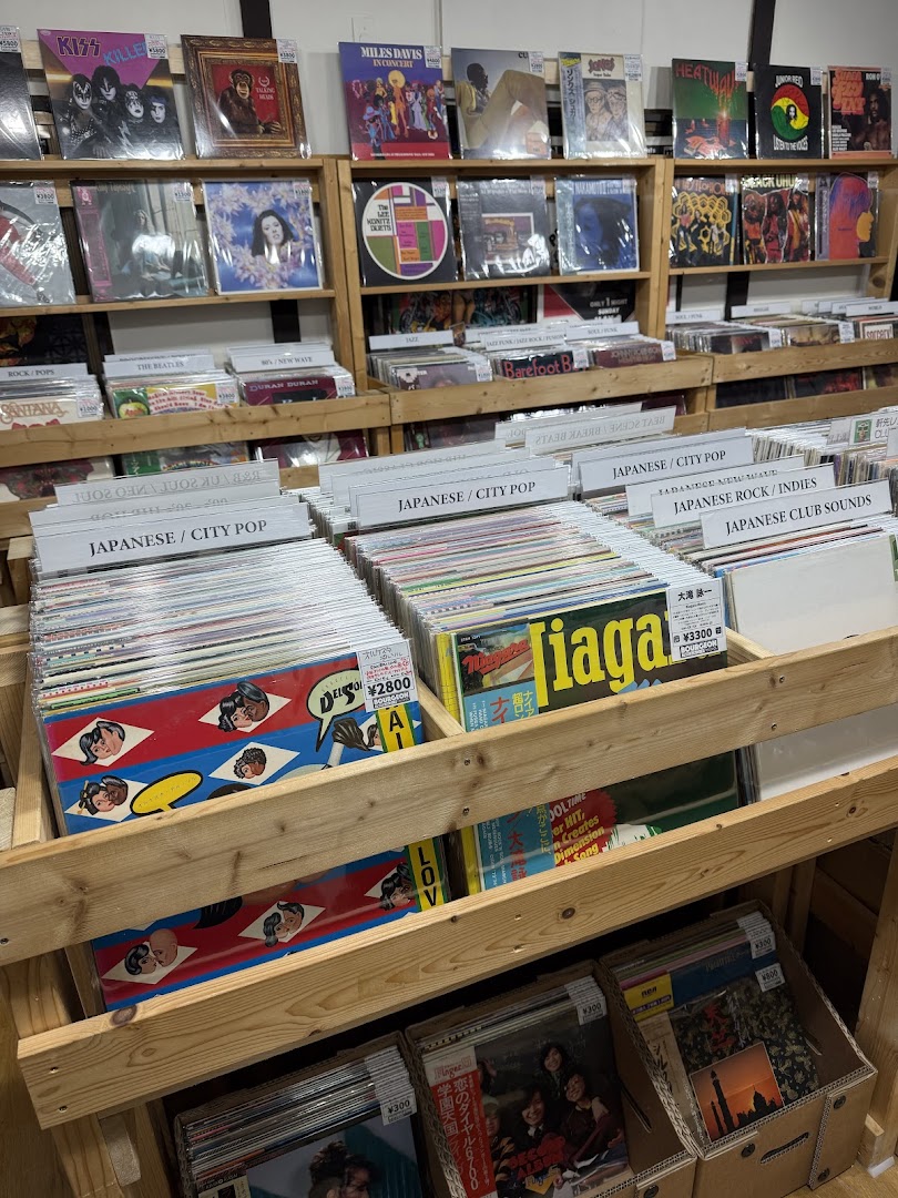 Bourgeon Records: clear display of shop inventory