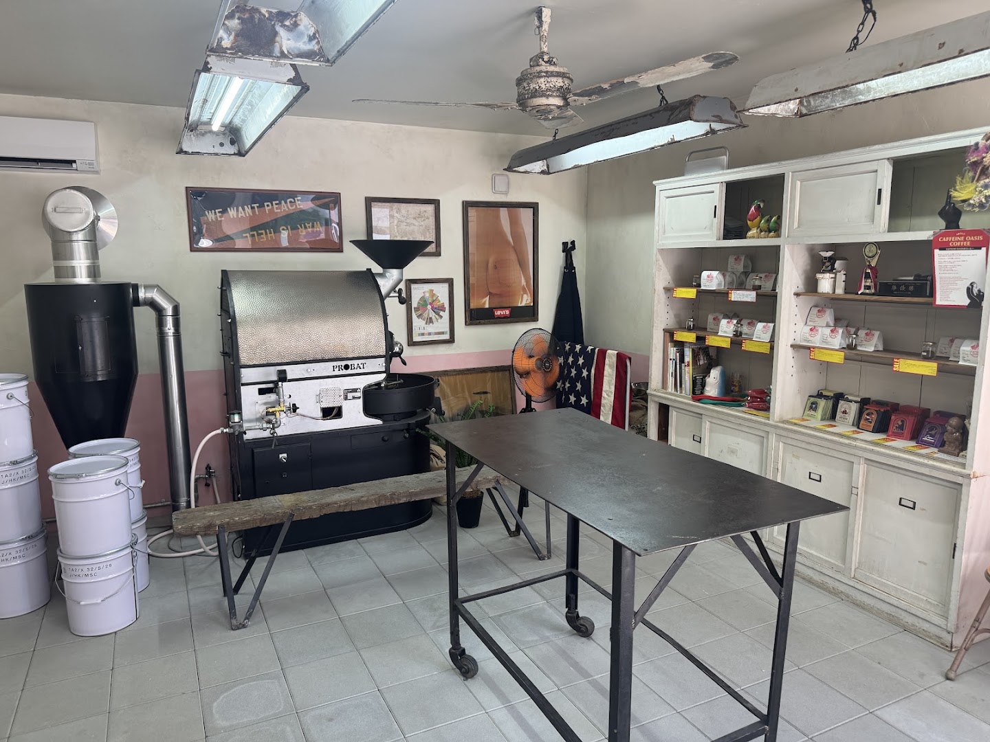 Caffeine Oasis: authentic coffee roasting equipment