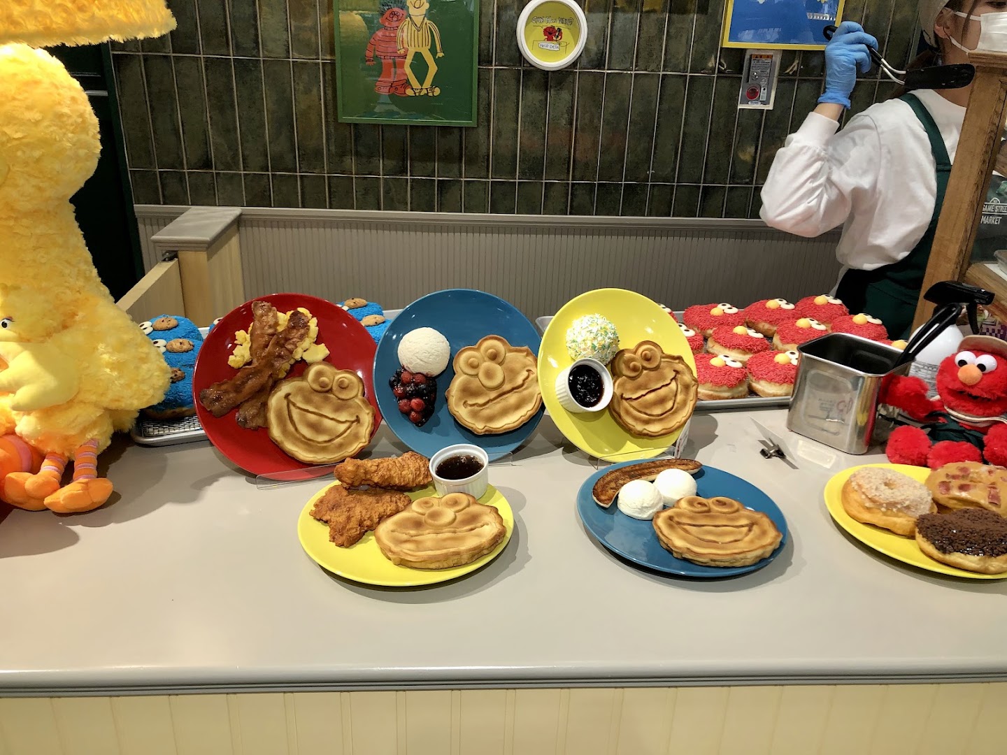 Sesame Street Market: appetizing display of themed food