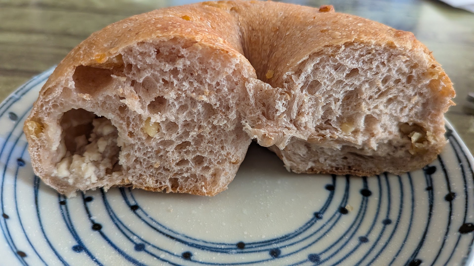 RABBIT BAGELS: appetizing close-up of food item