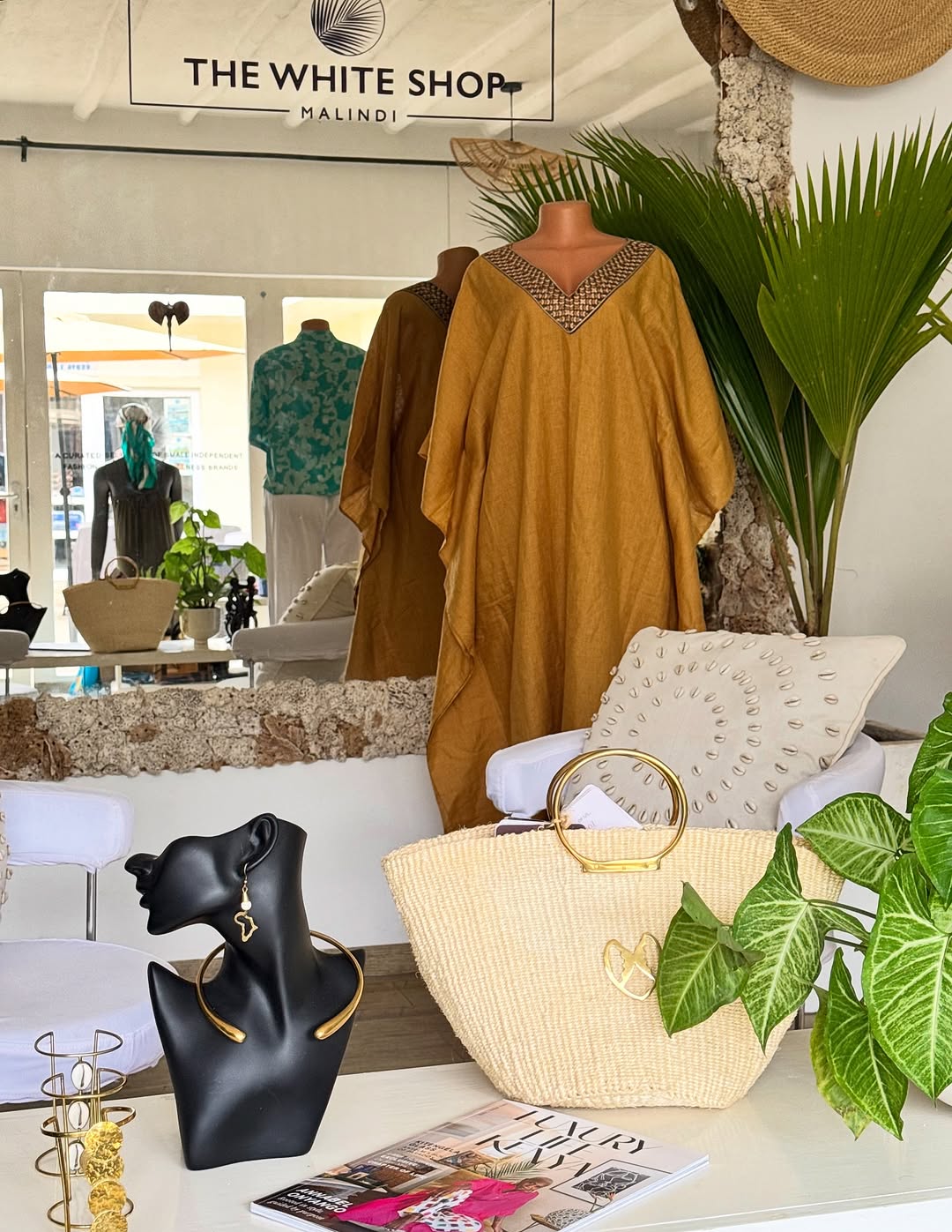 The White Shop Malindi: attractive display of shop products