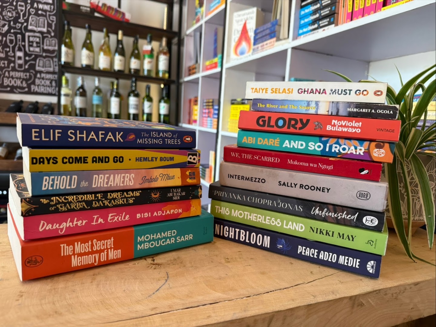 Wine and Spine: Readers' Corner: attractive display of books