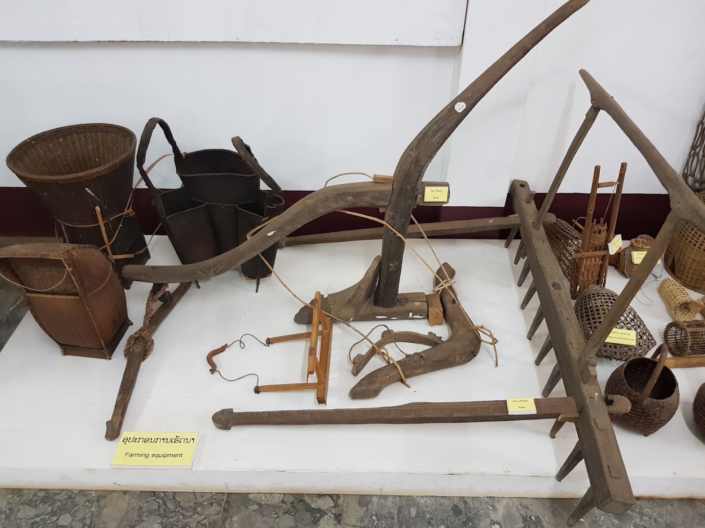 Champasak Historical Heritage Museum: clear display of museum collection