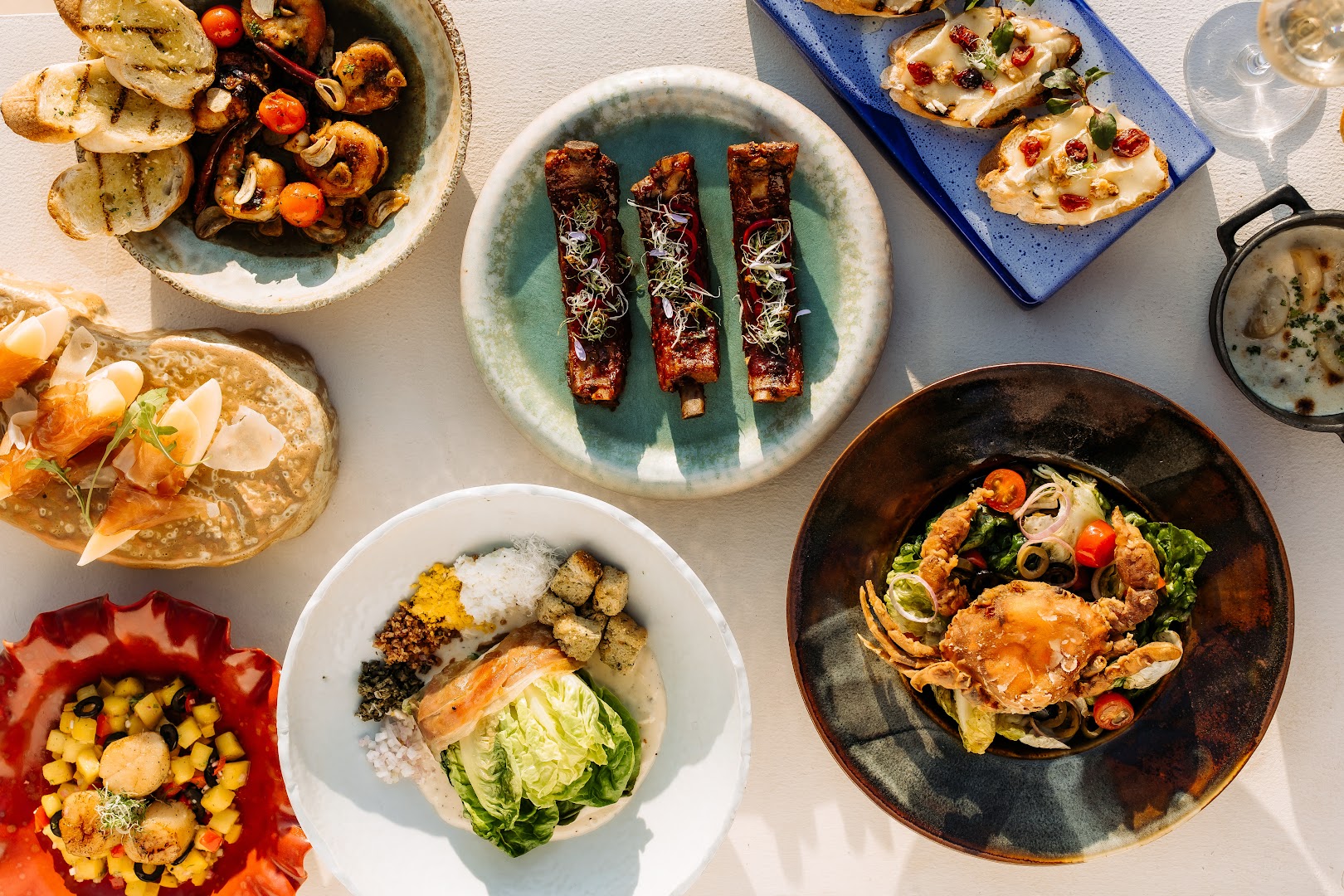 Selene Sky Bar: high quality appetizing food spread